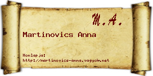 Martinovics Anna névjegykártya